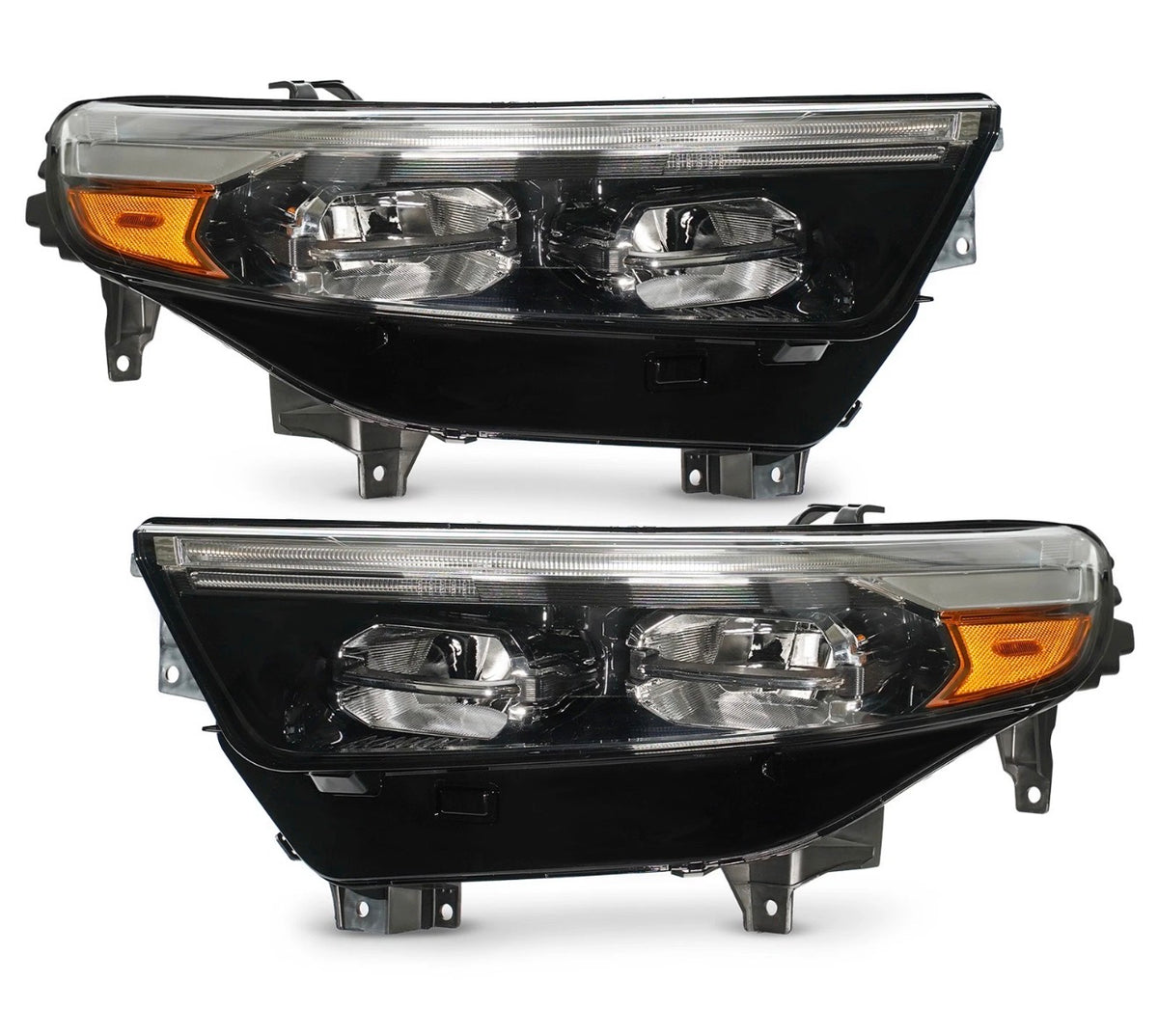 2020-2024 Ford Explorer ST Style LED Headlights W/ DRL Black Bezel Pair