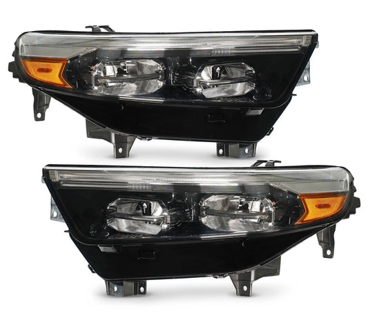 2020-2024 Ford Explorer ST Style LED Headlights W/ DRL Black Bezel Pair