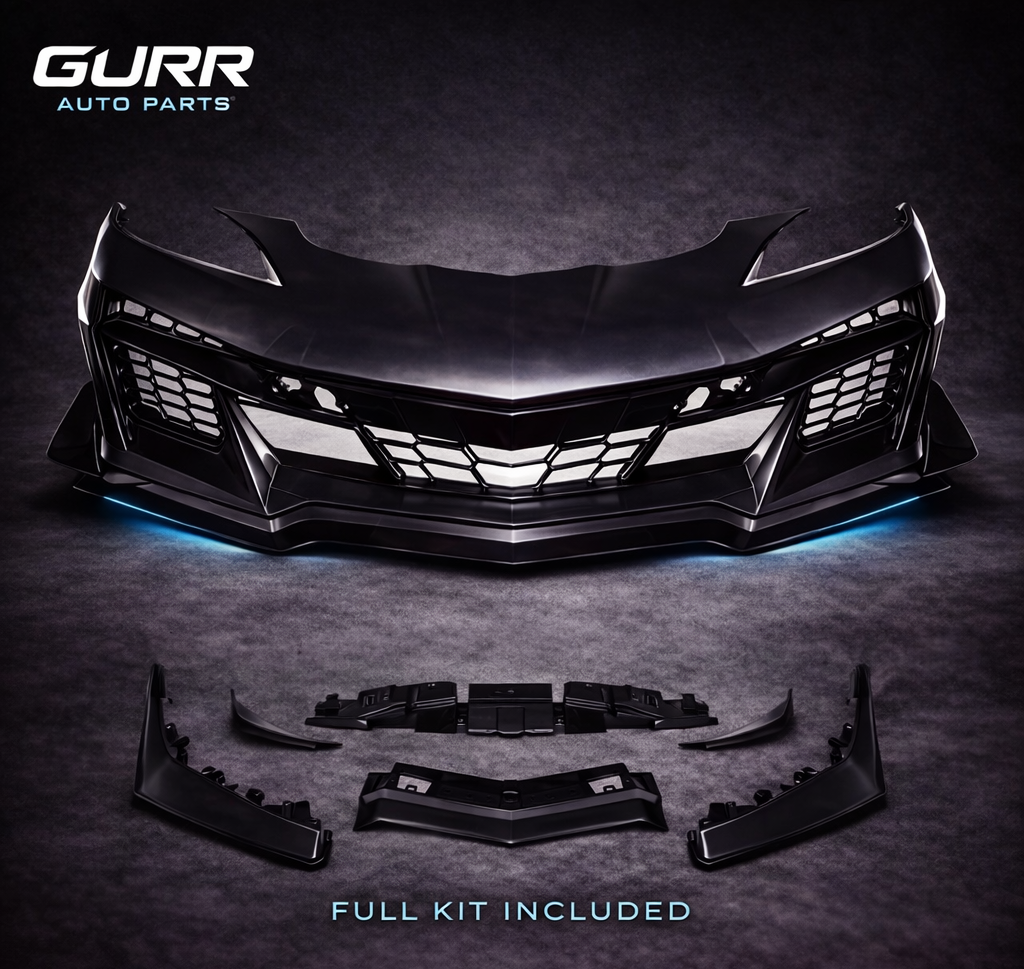 Z06 Style Complete Front Bumper Grille Conversion Kit For 2020-2025 Corvette C8