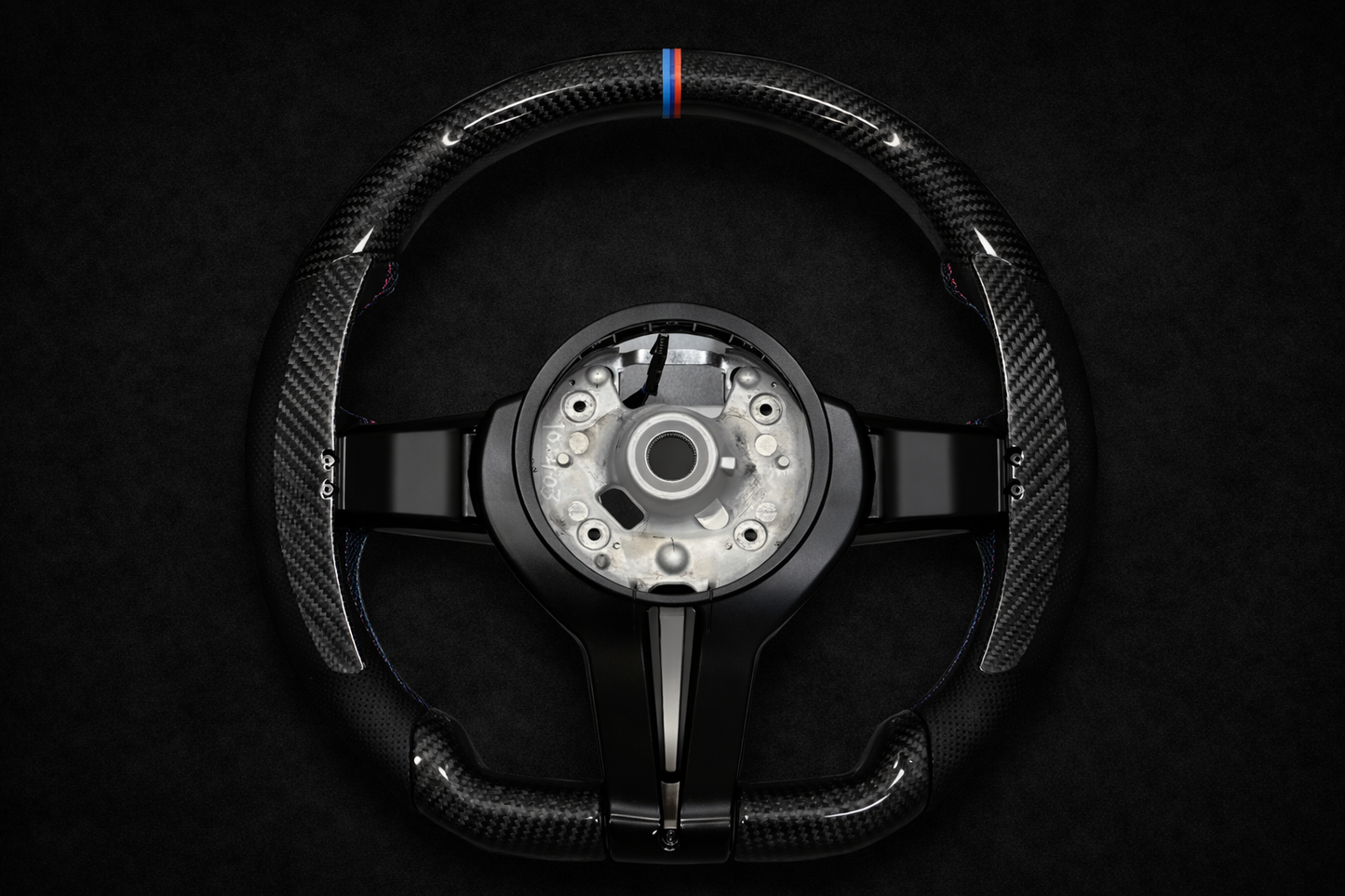 BMW GURR Style Carbon Fiber Steering Wheel With LED Display & Magnetic Carbon paddle shifters For 2012-2019 Models