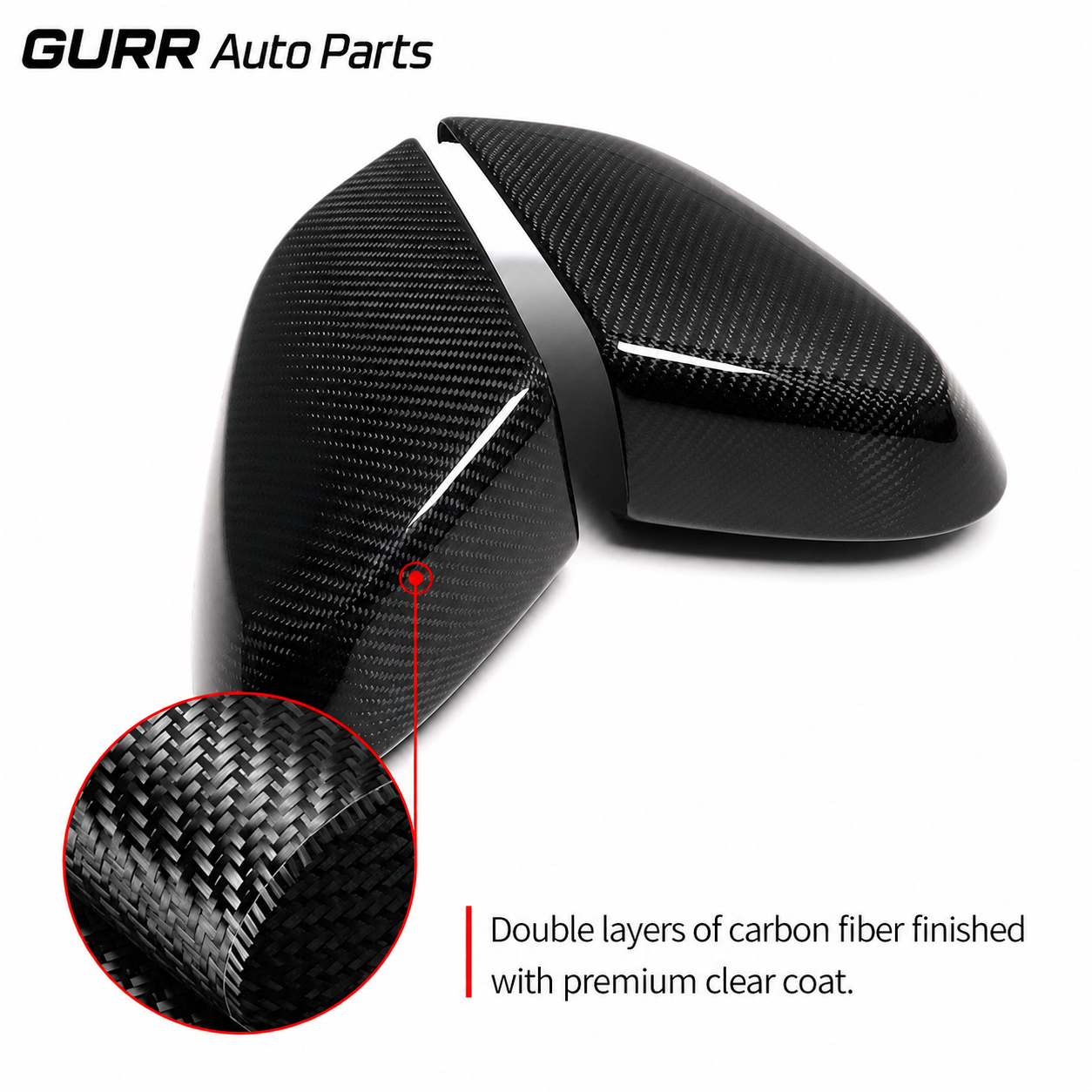 Real Carbon For Corvette C8 Stingray Coupe HTC 2020-25 Mirror Cap Cover Rearview