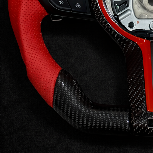 BMW M Performance Custom Red leather & Carbon Fiber steering wheel for 2012-2018 models