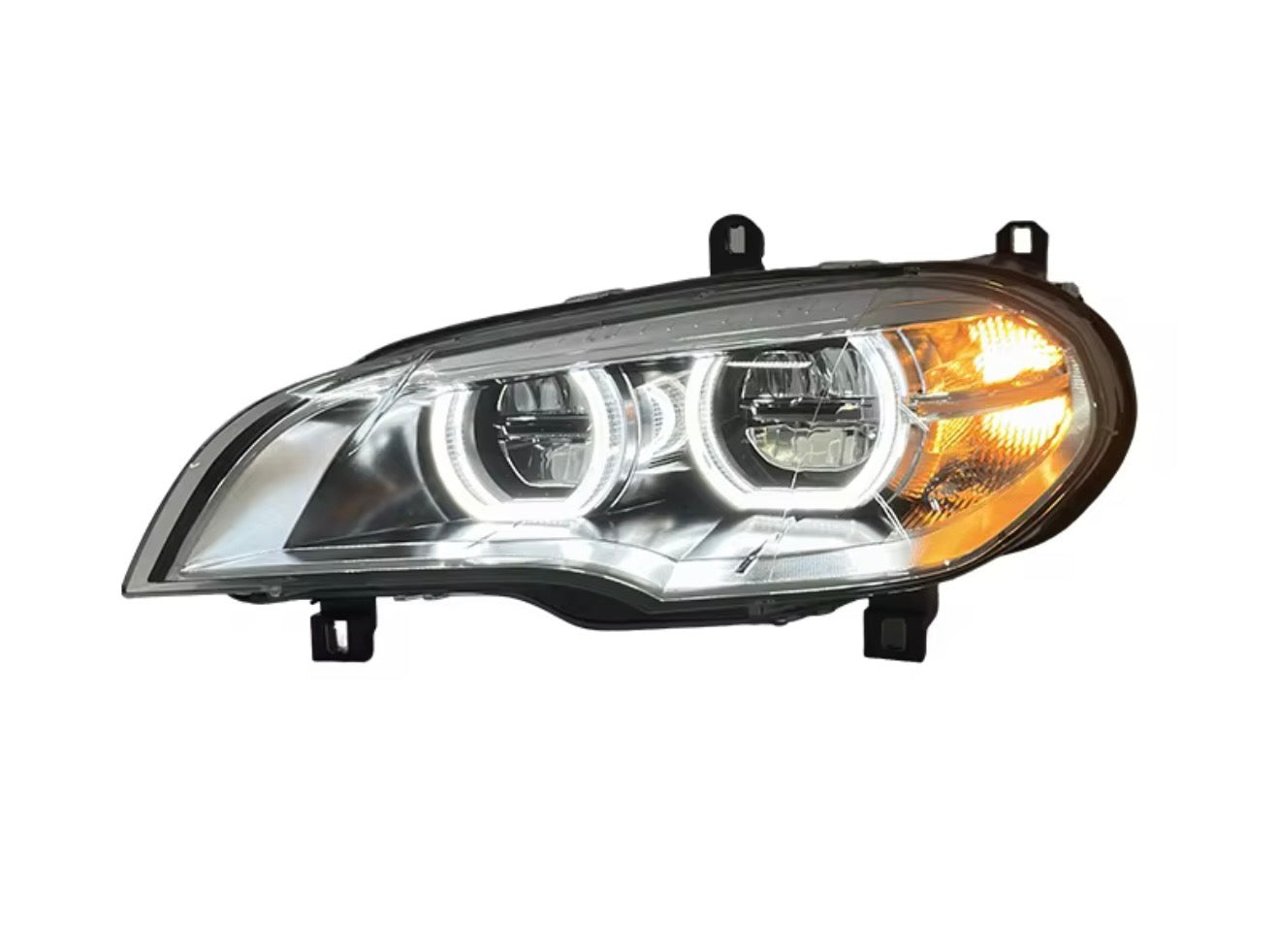 BMW X5 E70 Dual Color LED Headlights (2008–2013) – White & Yellow DRL Upgra