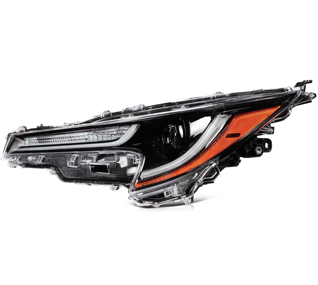 Pair Headlight Assembly w/LED DRL For 2020 2021-22 Toyota For Corolla L LE Black