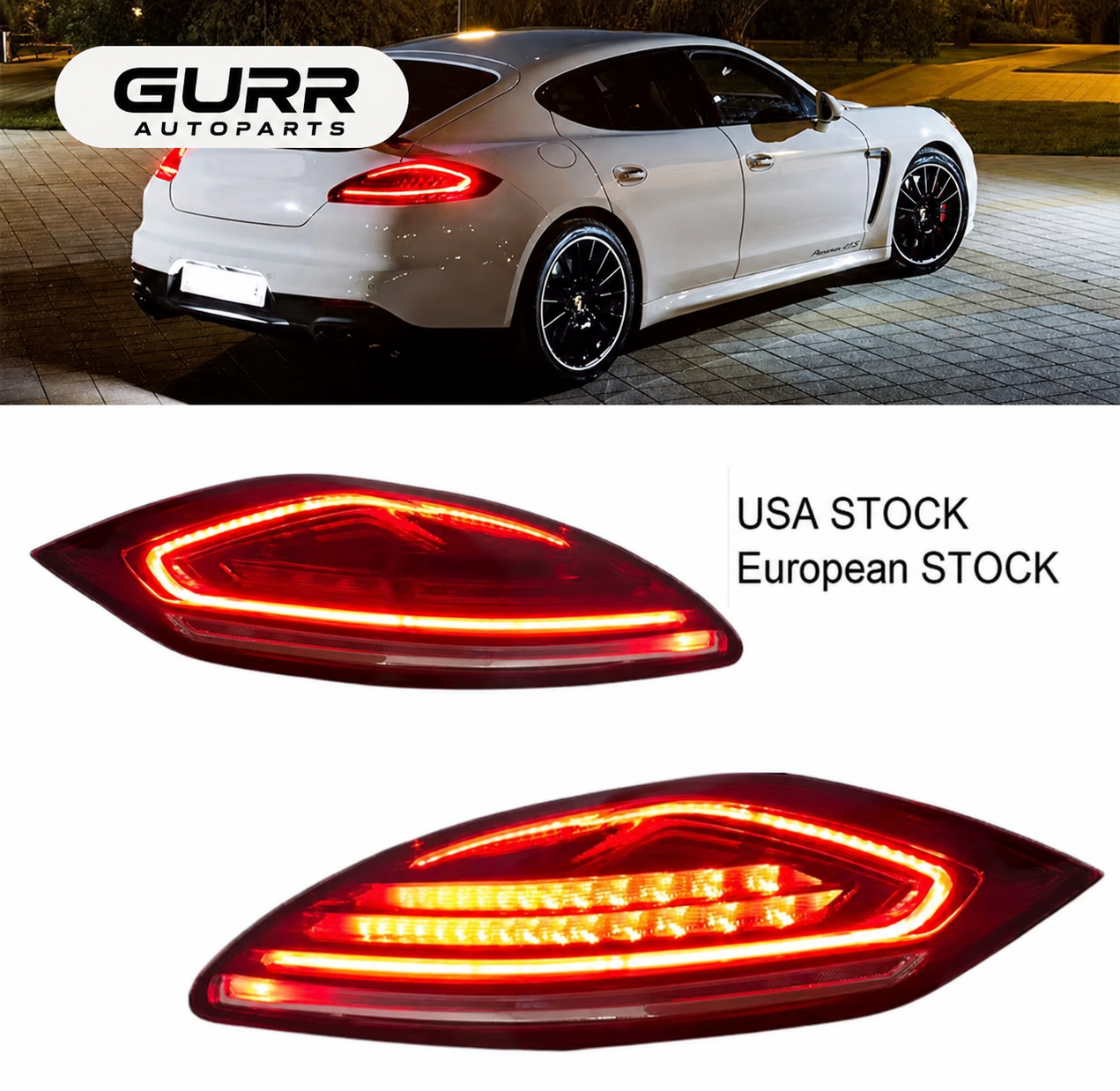 Porsche Panamera 2010–2013 Taillights | Full LED DRL + Dynamic Turn Signal | Plug & Play Upgrade