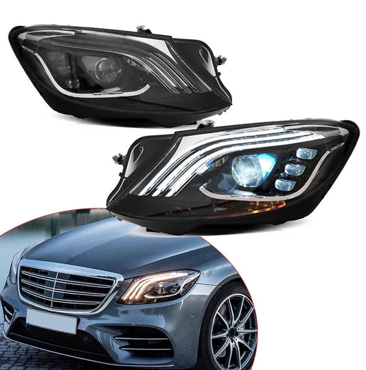 Headlights For 2014-2017 Mercedes Benz S Class(Upgrade 2018+ Style)
