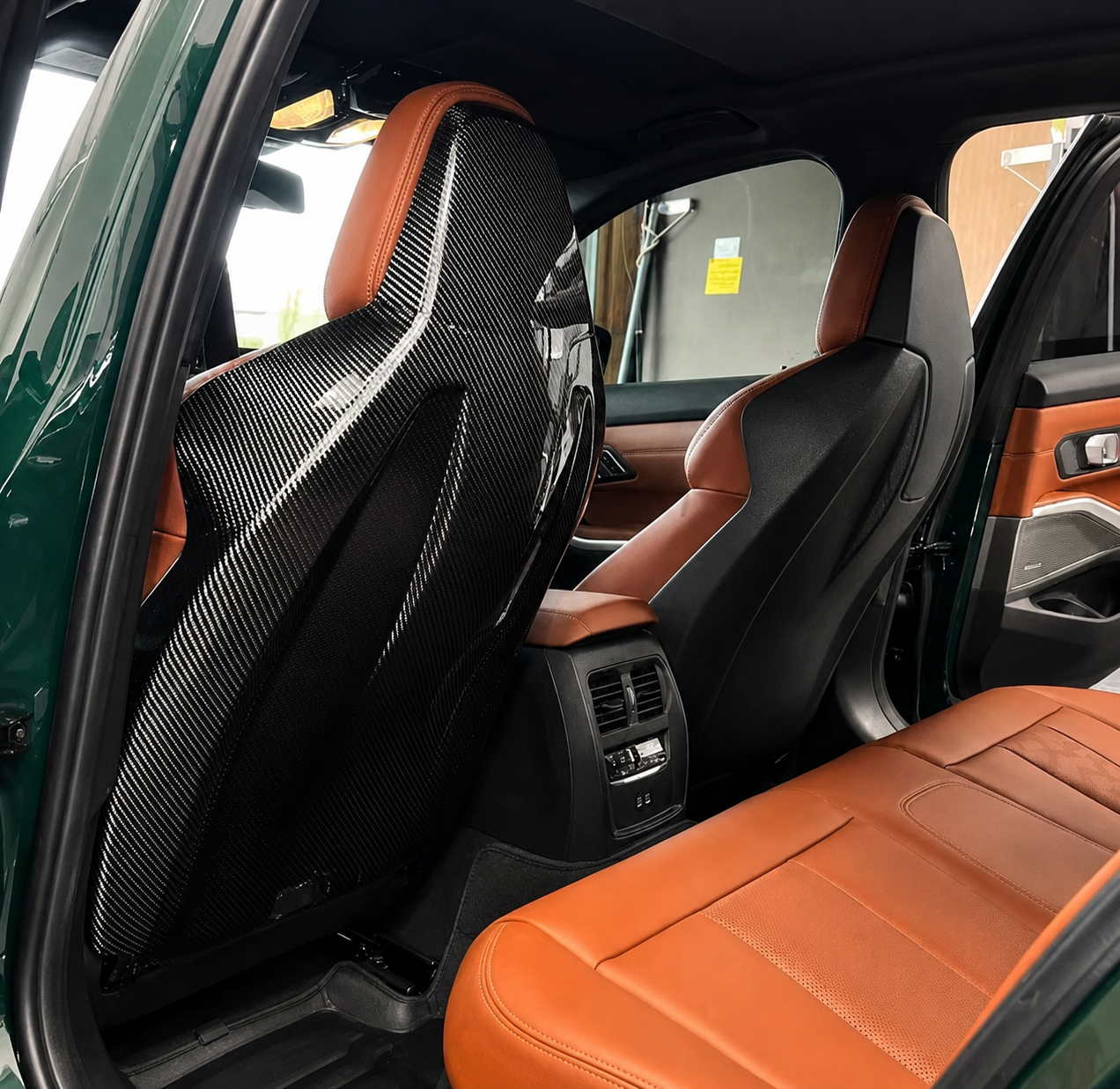 Dry Carbon Fiber Seat Back Covers for BMW G80 M3 & G82/G83 M4 (KSUI Style) – Full Replacement Pair