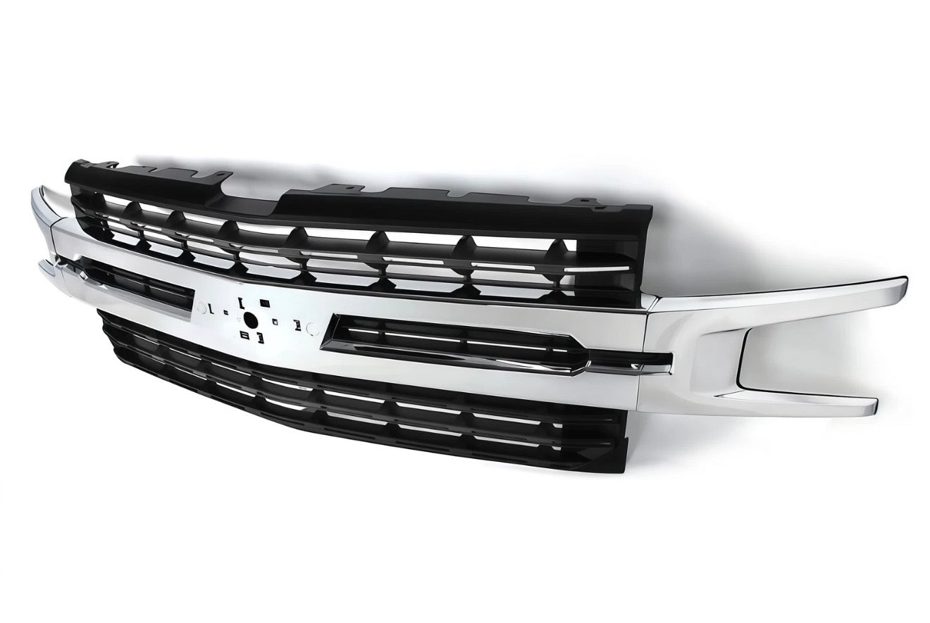 Chrome Front Bumper Grill For 2019 2020 2021 Chevy Silverado 1500 8449330