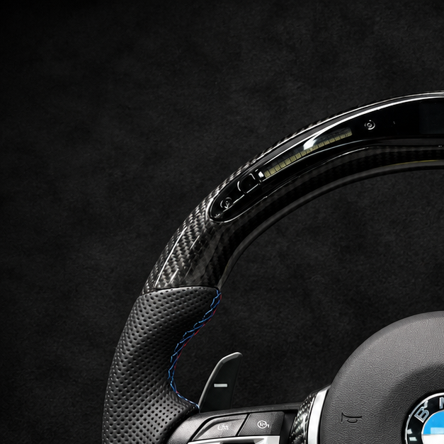 BMW M Sport LED Display Carbon & Leather Steering Wheel for 2012-2018 models