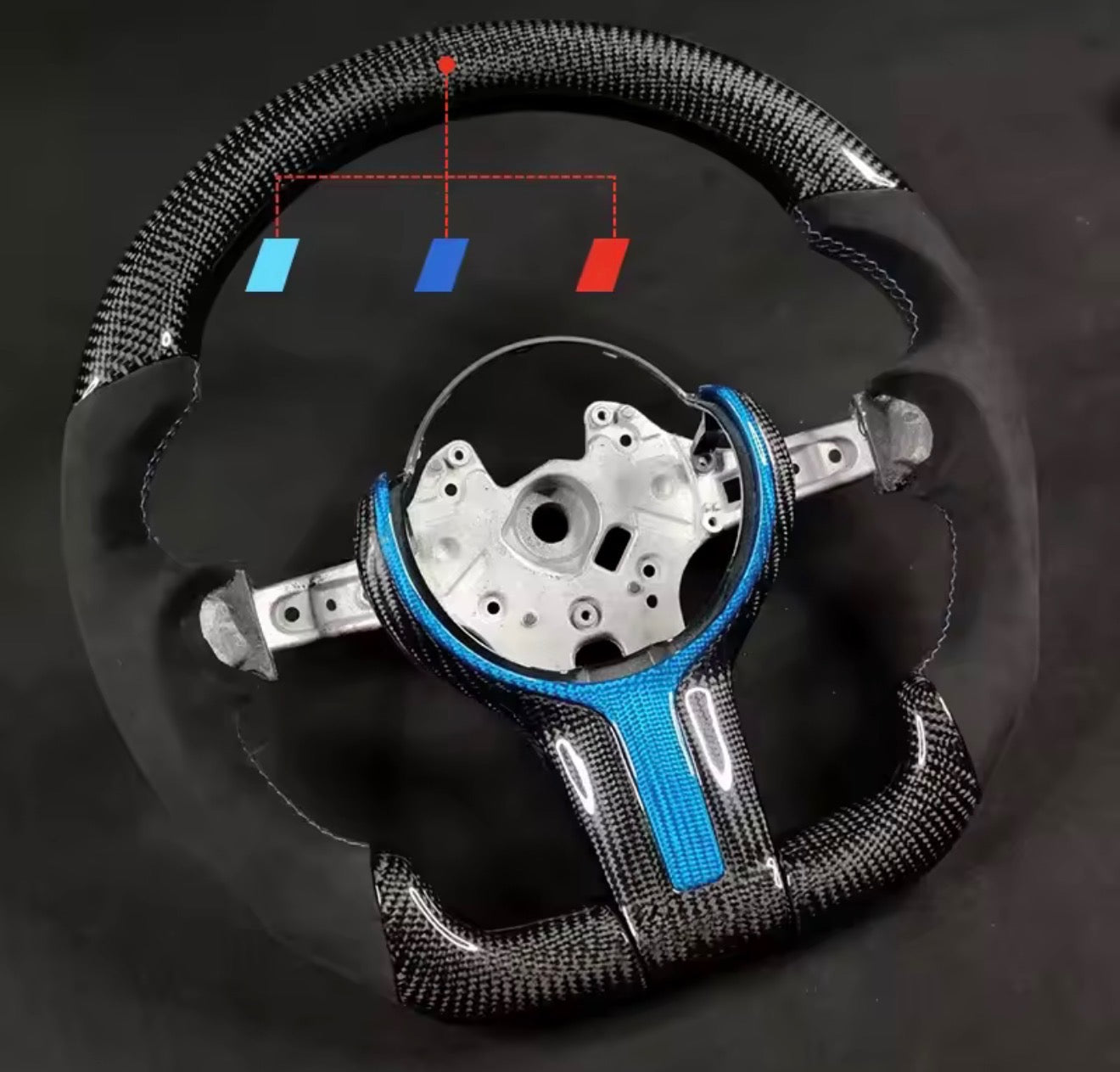 Volante M mejorado para BMW M Sport de fibra de carbono
