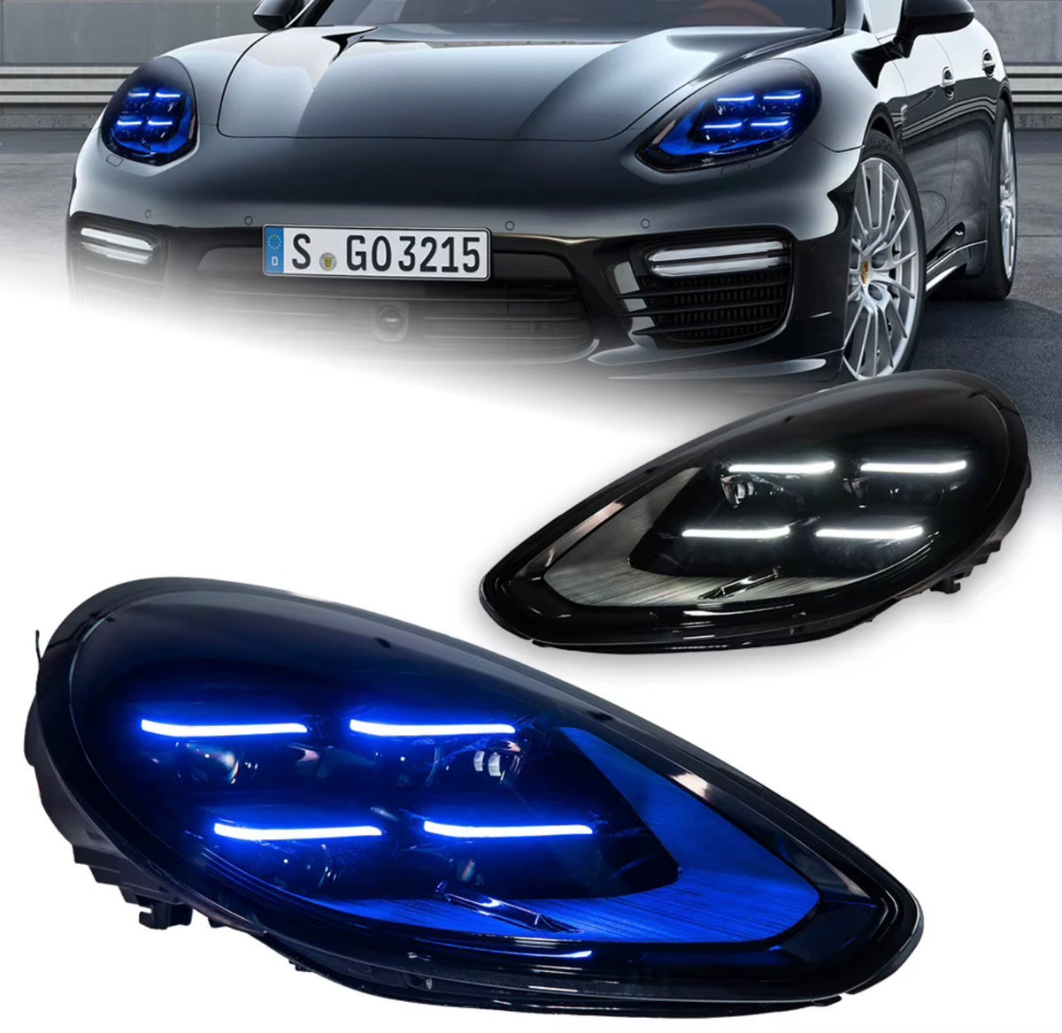 Porsche Panamera 2010-2016 upgraded LCI model style LED headlights