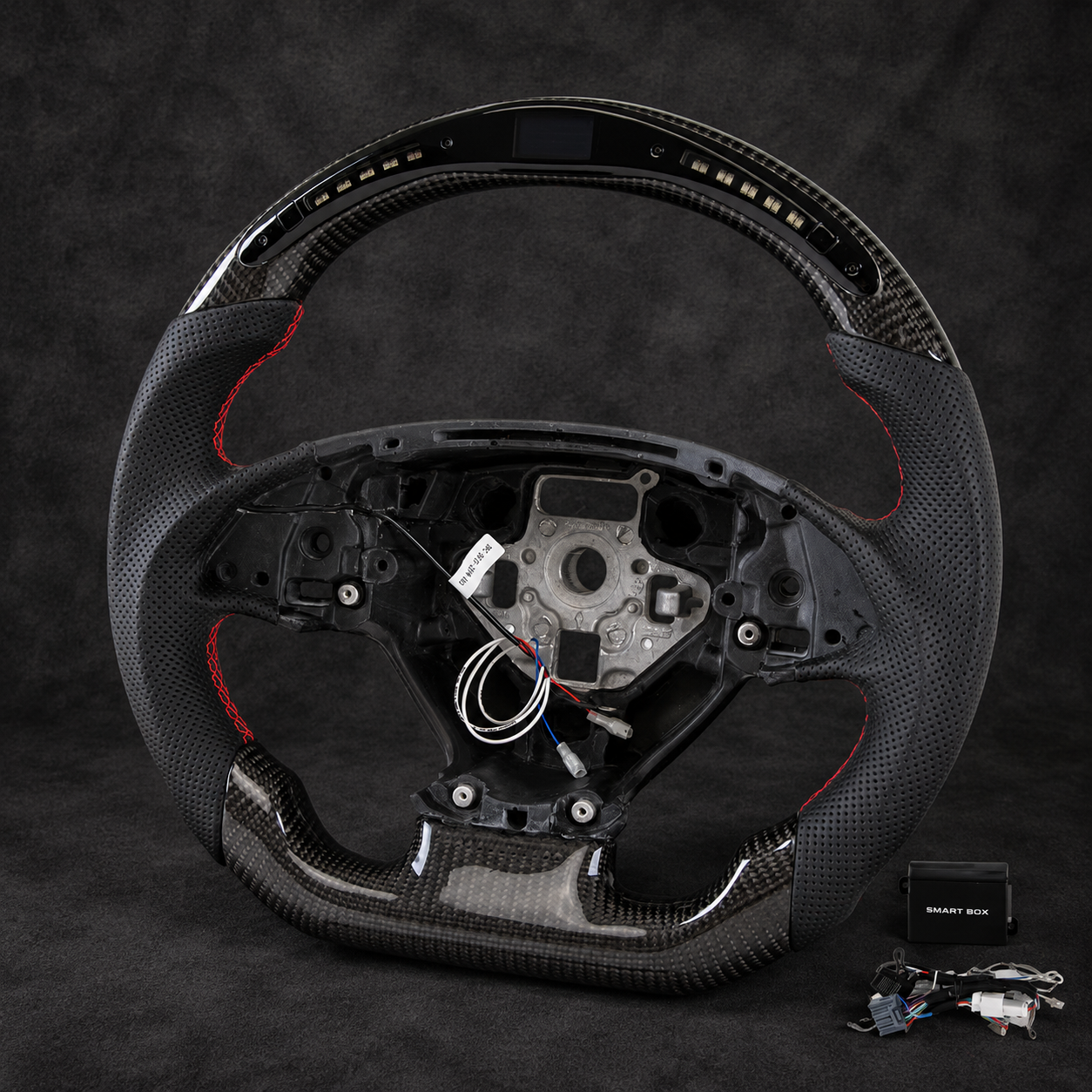 Corvette C7 Carbon Fiber LED Steering Wheel | Perforated Leather | 2014–2019