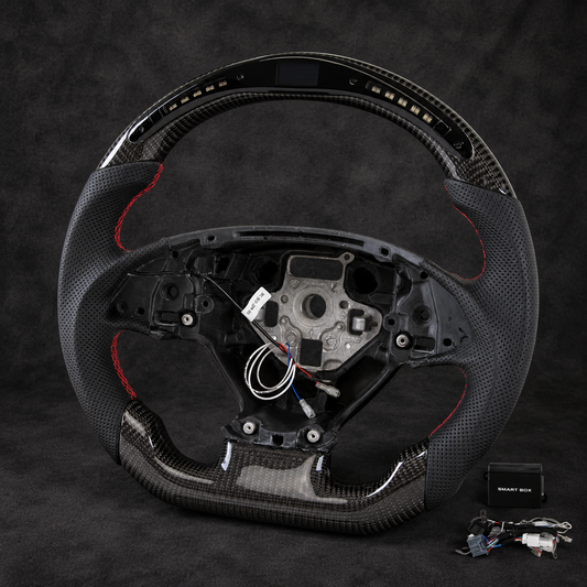 Corvette C7 Carbon Fiber LED Steering Wheel | Perforated Leather | 2014–2019