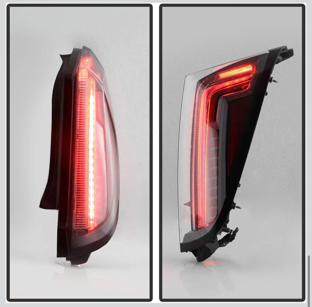 2013-2017 Cadillac XTS Black Housing LED Tail Lights Brake Lamps Assembly Replacement Driver & Passenger