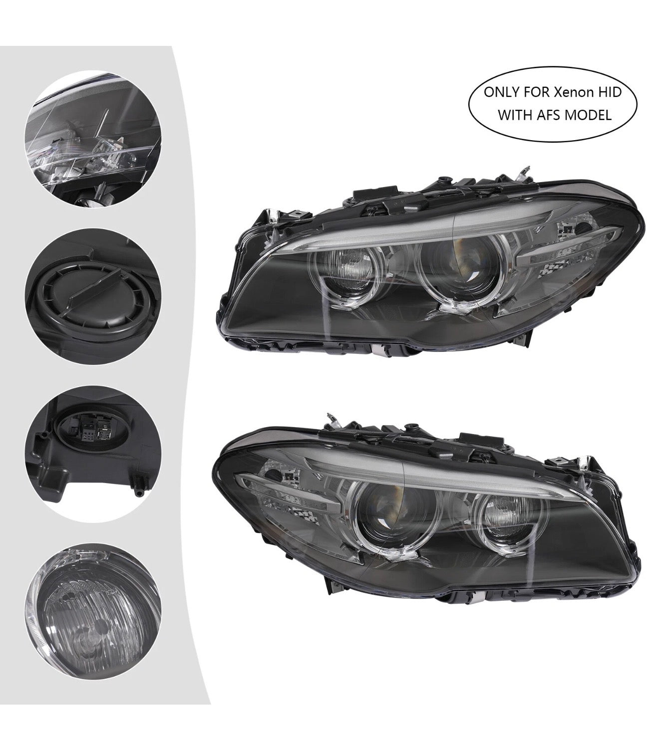 For BMW 5 Series F10 F11 2014-2016 Left+Right Xenon HID W/AFS Adaptive Headlight