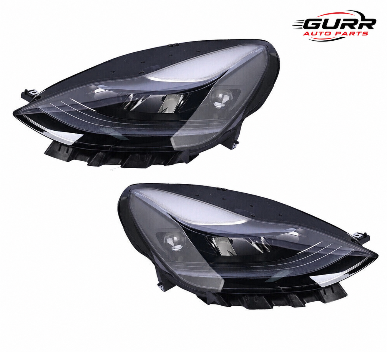 For 2021-2023 Tesla Model 3 LED Headlight Light Left Driver+Right Passenger