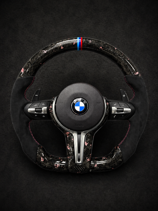 BMW M Performance Forged Pink Carbon Fiber Steering Wheel for 2012-2019 models