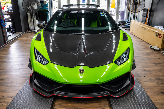 Lamborghini Huracán 1016 Style Double-Sided Carbon Fiber Hood