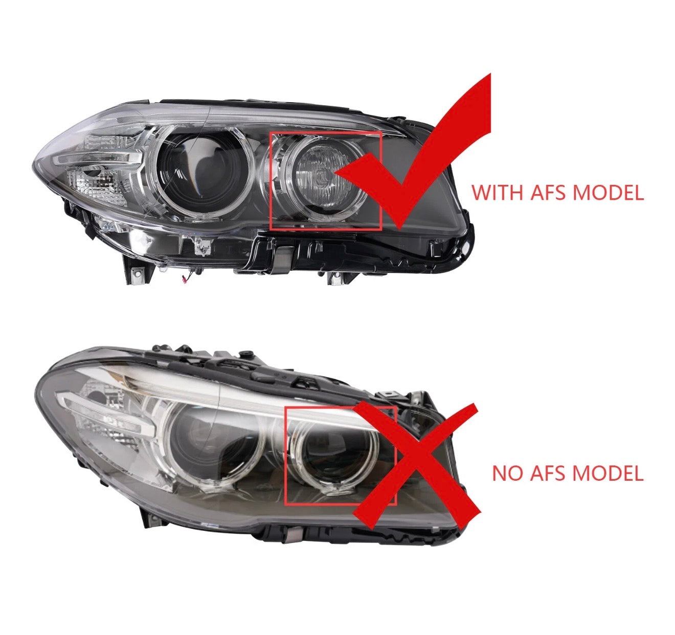HID/Xenon Headlight W/ AFS For 2014-2016 BMW 5 Series Passenger Side W/O Bulb
