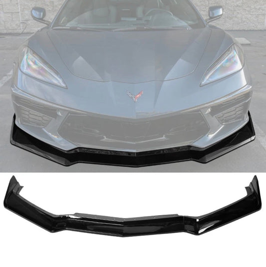 20-26 Chevrolet Corvette C8 Front Bumper Lip Lower Spoiler 5PCS Gloss Black