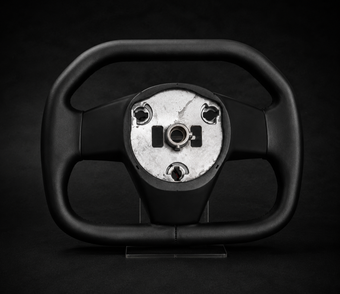 Cybertruck Style Steering Wheel | Full Leather | For Model 3 (2016–2023) & Model Y (2020–2022)