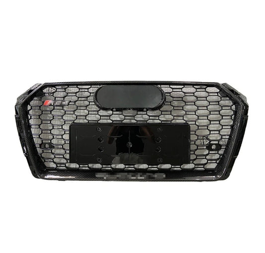 For Audi A4 S4 B9 2017- 2019 RS4 Style Carbon Fiber Grill Honeycomb Grillei