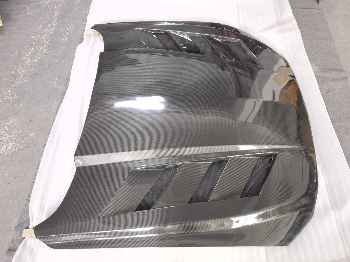 Carbon Fiber Hood Drag Style for Ford Mustang 2018-2022