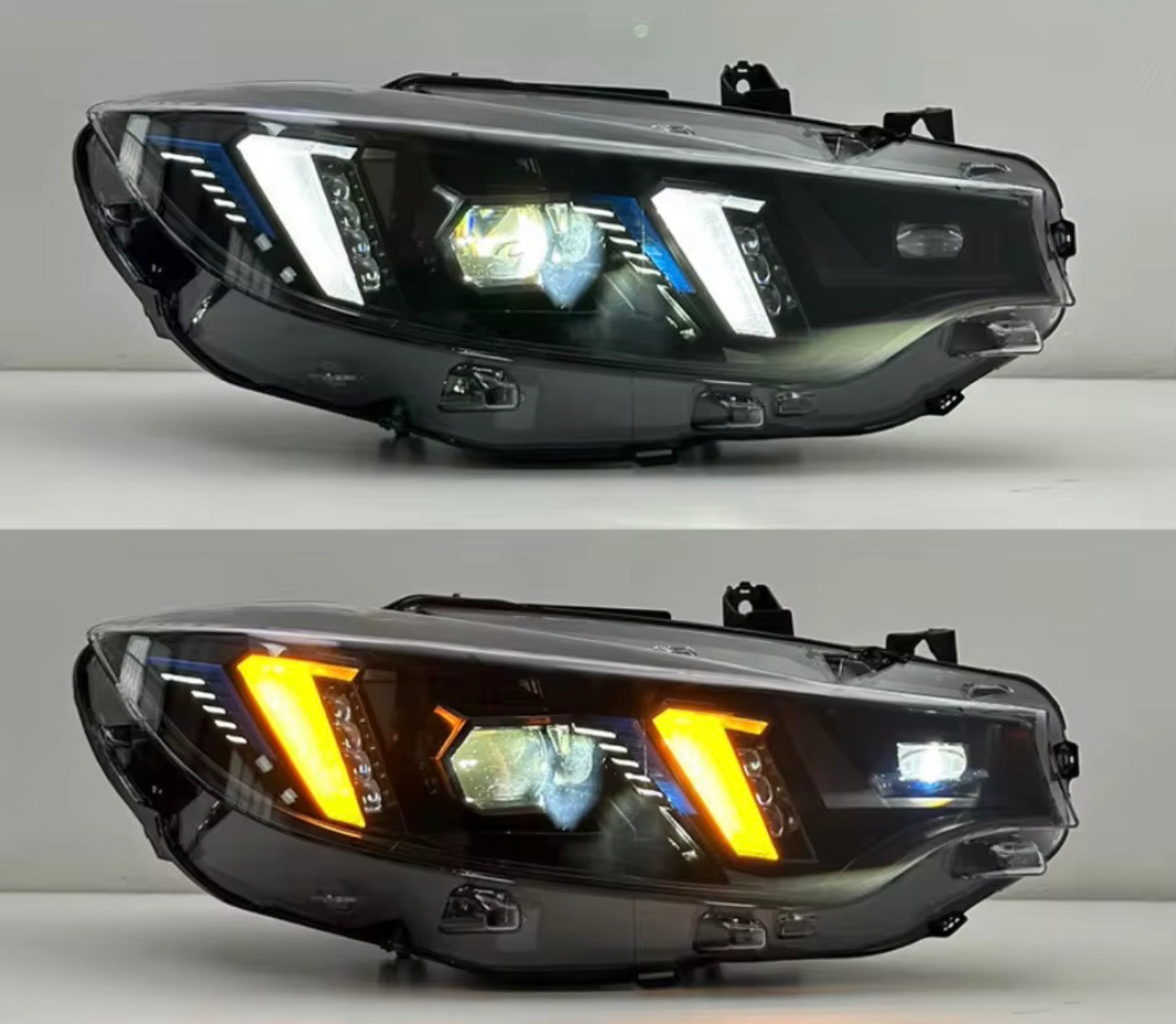 BMW Snake Eye Style Headlights for 3-4 Series F32 F36 F82 2013-2019 with Yellow & White DRL