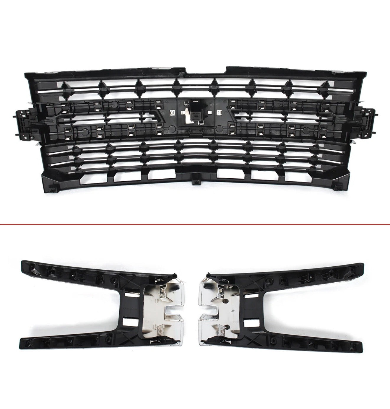 Chrome Front Bumper Grill For 2019 2020 2021 Chevy Silverado 1500 8449330