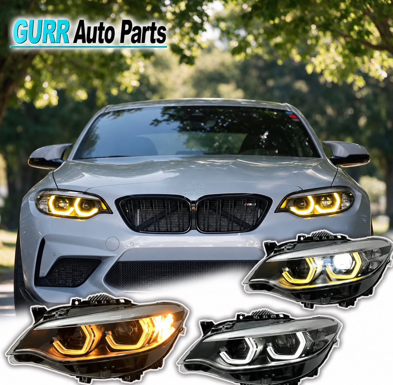 BMW 2 Series F22/F23 Triple Color DRL LED Headlights | 2014–2020 | Plug & Play