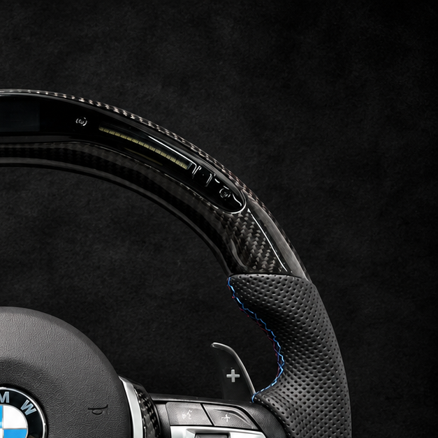 BMW M Sport LED Display Carbon & Leather Steering Wheel for 2012-2018 models