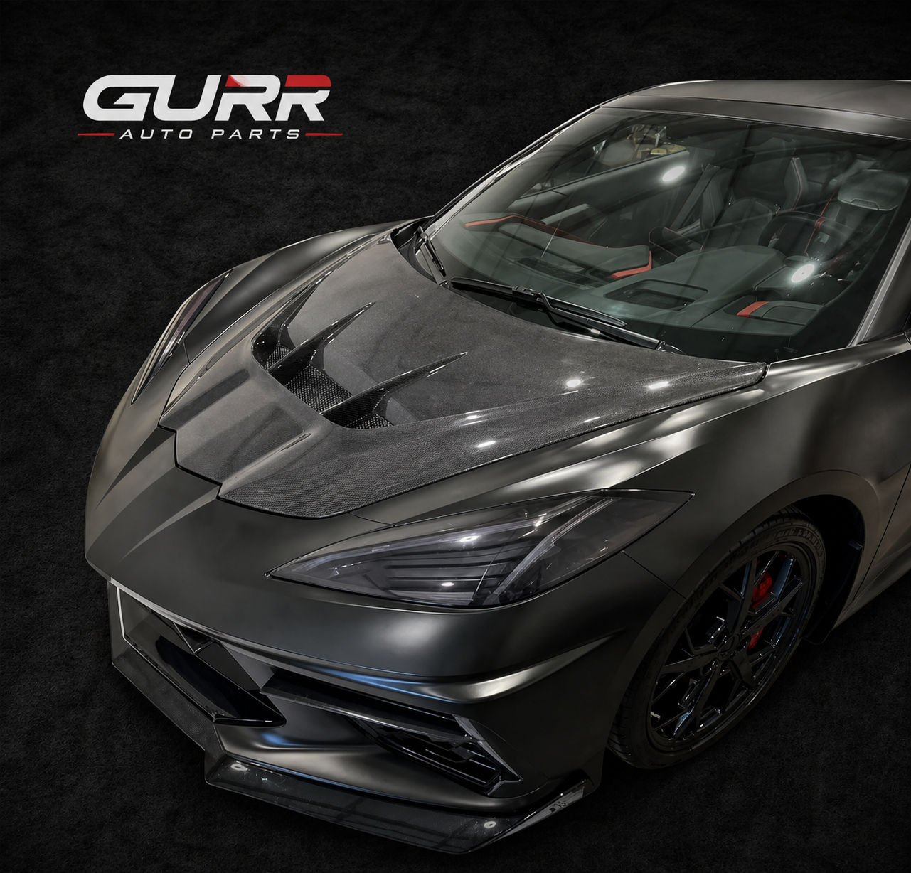 ZR1 Style Carbon Fiber Front Hood for Chevrolet Corvette C8 Stingray / Z06 2020-2025