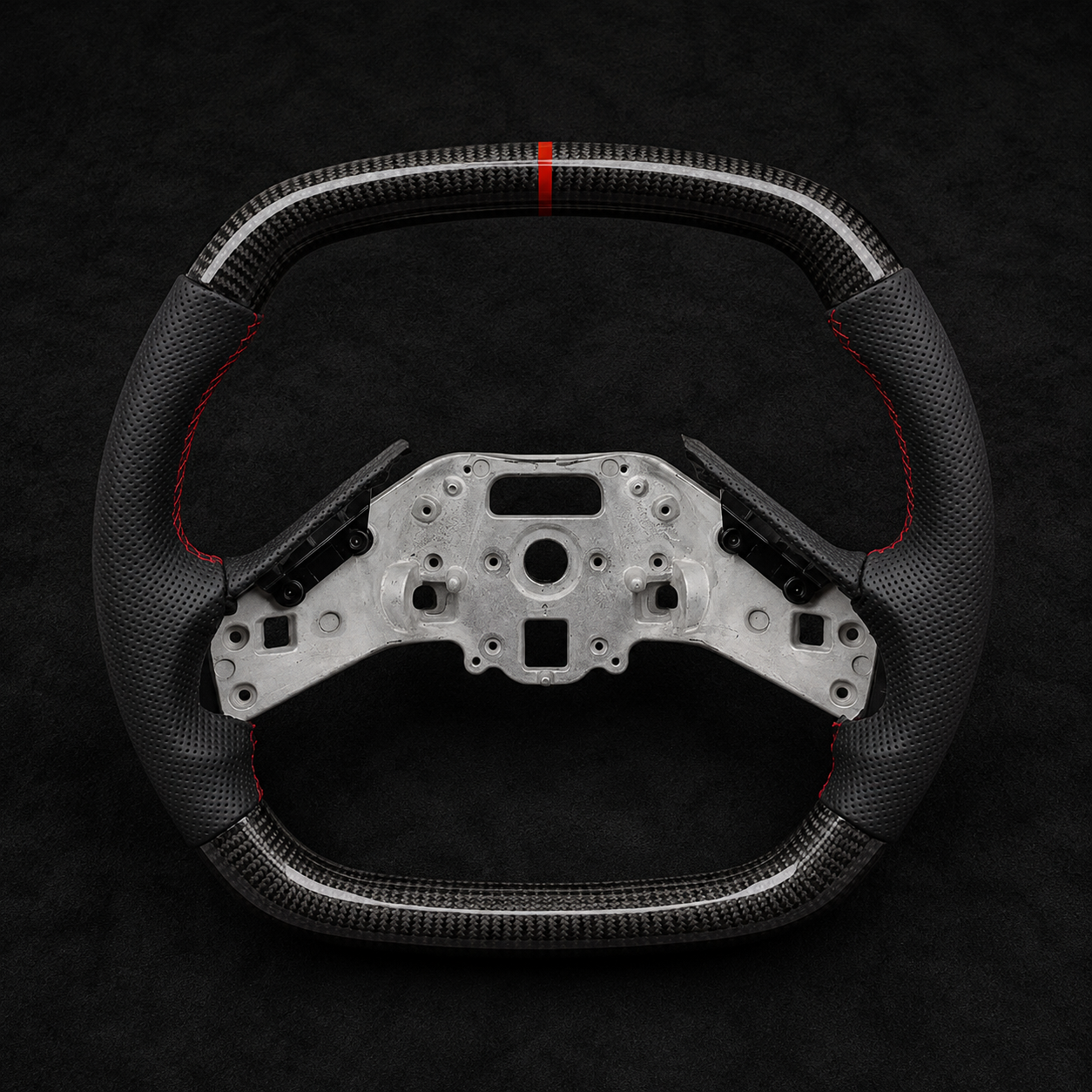 2020-2025 Corvette C8 Black Leather Steering Wheel