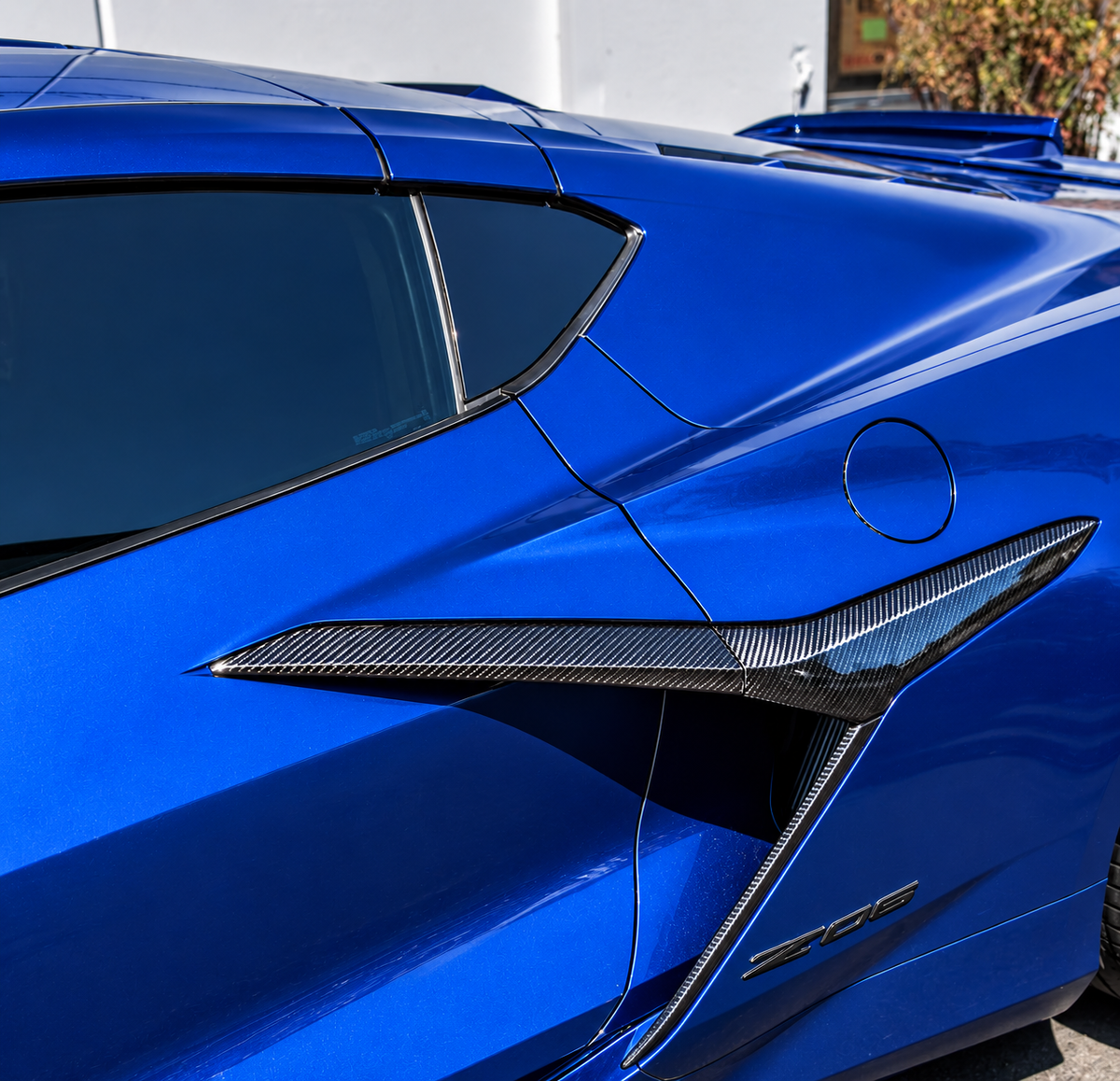 For 20-Up Corvette C8 Z51 CARBON FIBER Replacement Side Fender Vent Door Inlet
