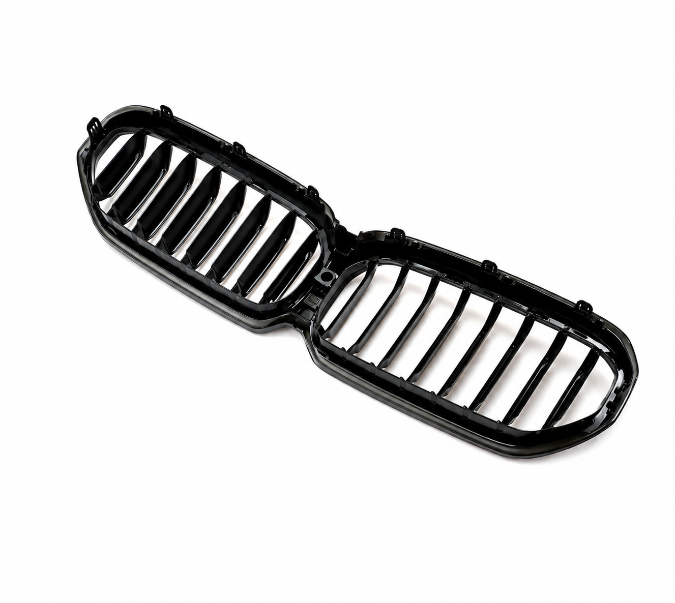 For 2021-2024 BMW G30 G31 530i 540i Gloss Black Front Bumper Kidney Hood Grille
