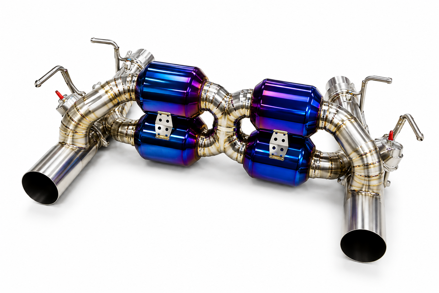 Ferrari F8 Tributo & Ferrari 488 Full Titanium Valved Exhaust System | Carbon Fiber Tips