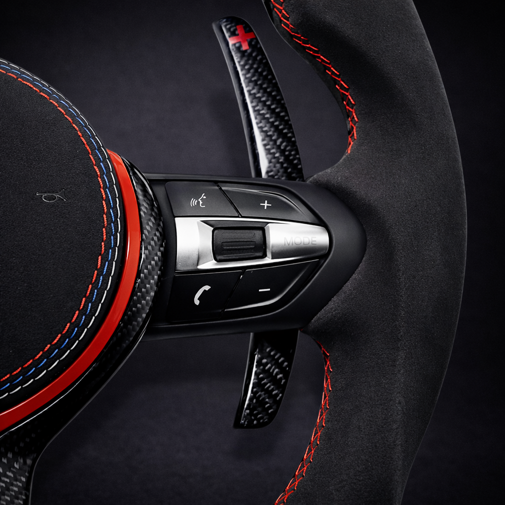 BMW M Performance Double Red livery Custom Steering wheel for 2012-2019