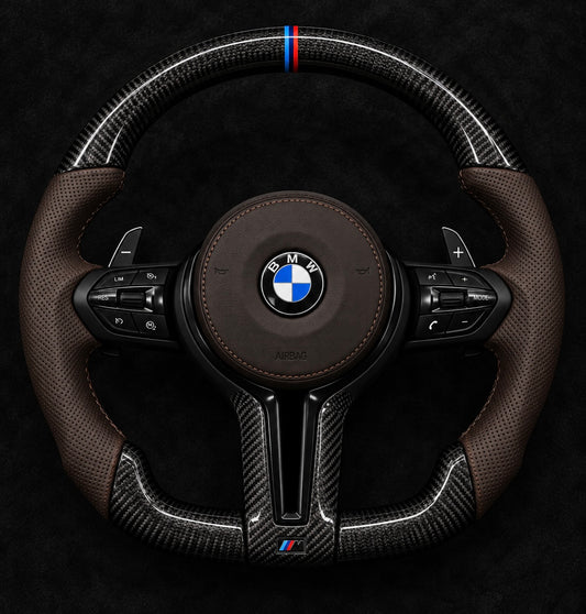 BMW Espresso Brown Carbon Steering Wheel | 2008-2018