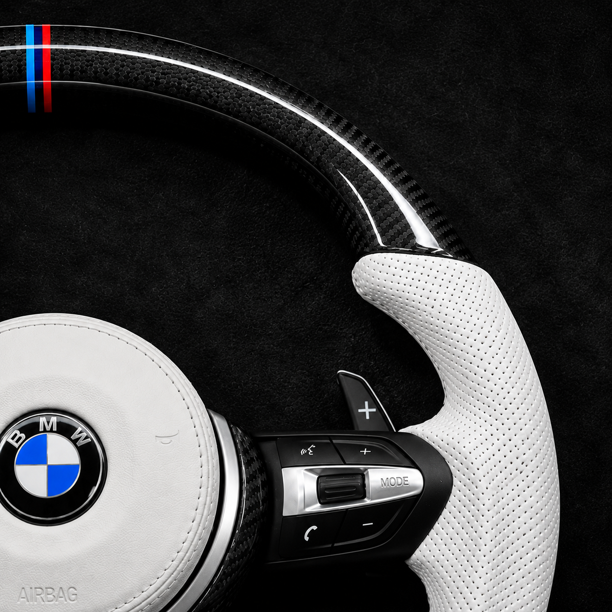 BMW Glacier White M Performance Steering Wheel | 2008-2019