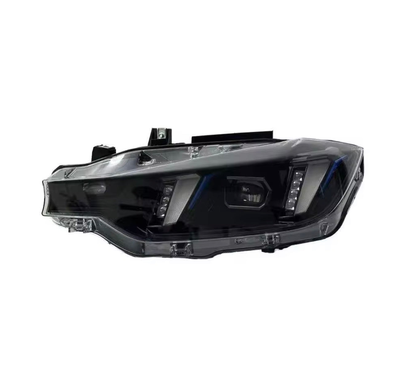 BMW Snake Style Headlights with Dual Color DRLs (yellow & white ) for F30 2012-2018 models