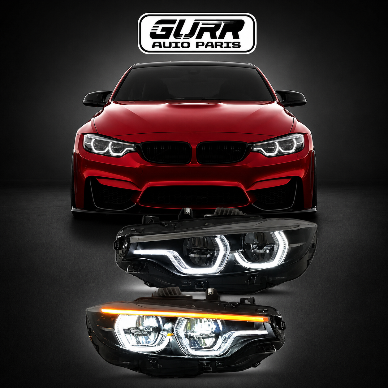 BMW F32/F82/F80 Ikon Style LED Headlights (2013–2019) – Full LCI Upgrade