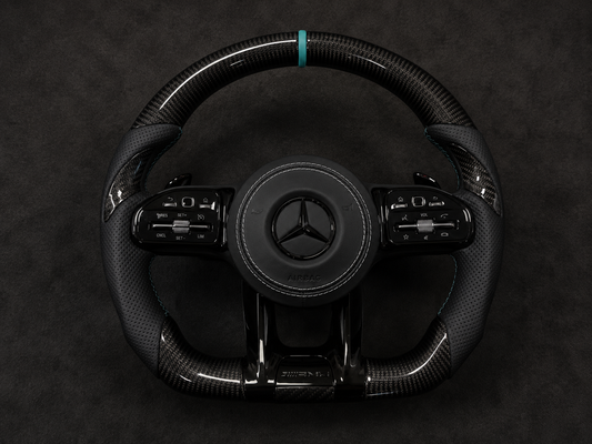 Mercedes-Benz AMG Carbon Fiber Steering Wheel for C-Class, E-Class, GLC, GLE & More (2015–2024