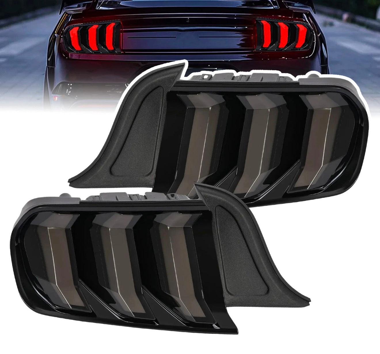 Ford Mustang full led smoked sequential taillights 2015-2023
Left+Right