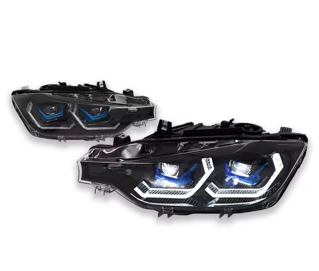 BMW 3 Series 2015-2018 F30 LED Adaptive Headlights, Laser Style