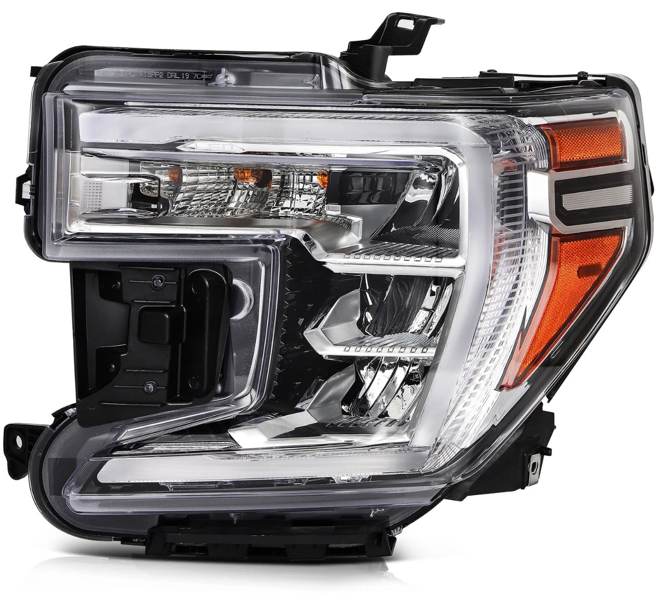 2019-2022 GMC Sierra 1500 2PCS LED DRL Headlights W/ Halogen Signal Lamp