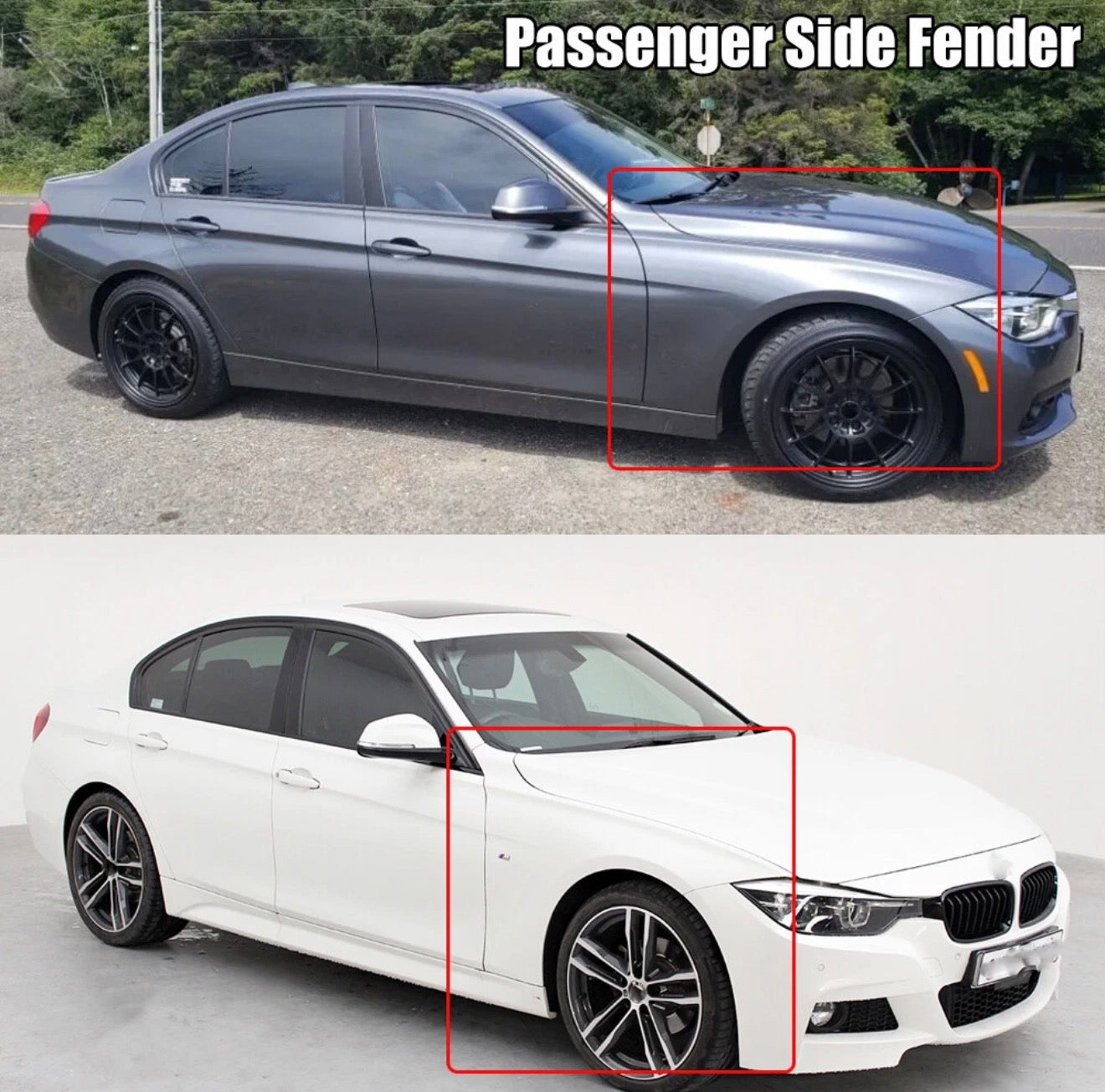 BMW OEM Fitment Front Passenger Side Fender For 3 series 2012-2016