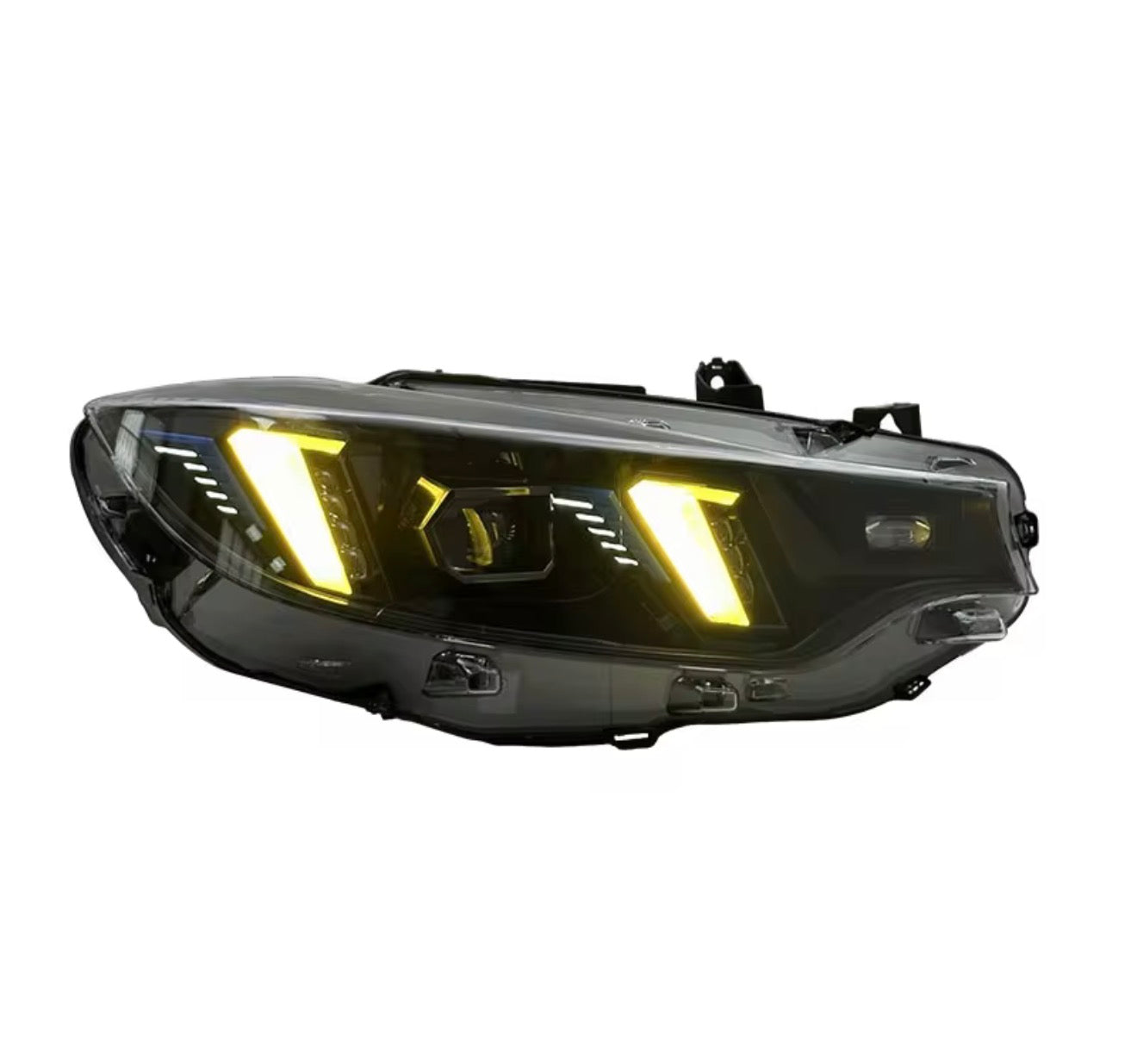 BMW Snake Eye Style Headlights for 3-4 Series F32 F36 F82 2013-2019 with Yellow & White DRL