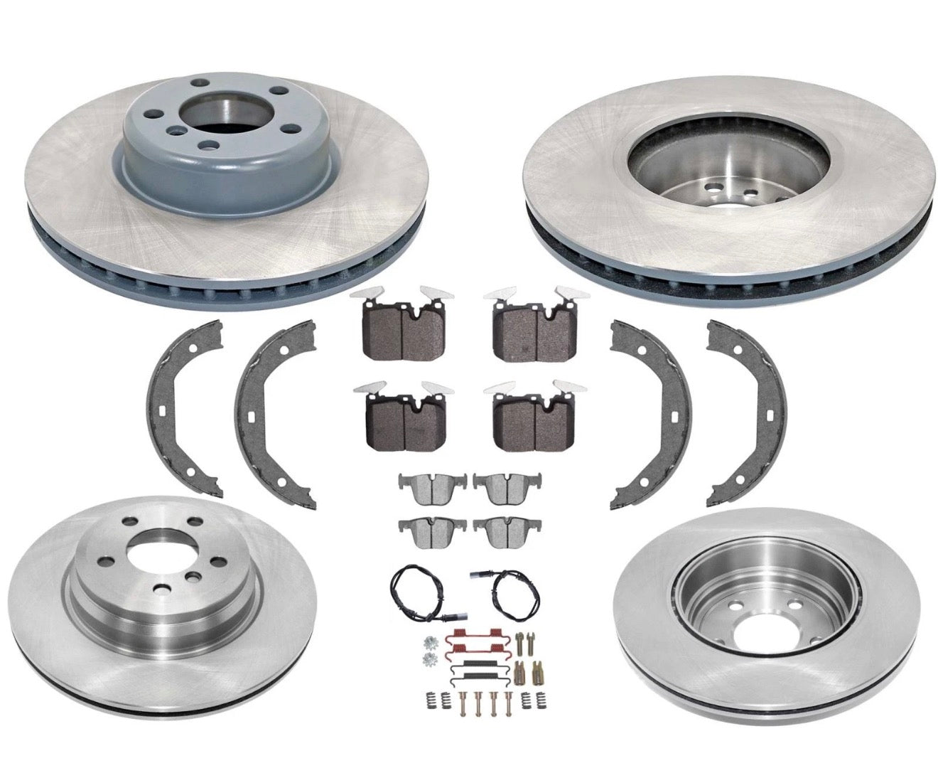 Coated Disc Brake Rotors & Brake Pads for BMW 340i / 340i xDrive 2016 2017 2018