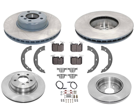 Coated Disc Brake Rotors & Brake Pads for BMW 340i / 340i xDrive 2016 2017 2018