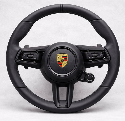 Porsche Sport Multifunction Steering Wheel w/ Airbag, Paddle Shifters & Drive Mode Selector for 2017+ models